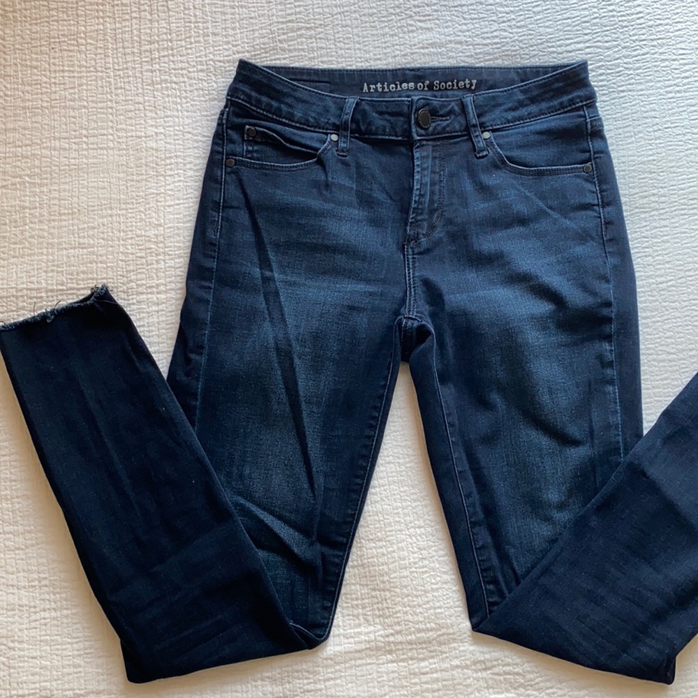 ARTICLES OF SOCIETY dark blue ankle length jeans